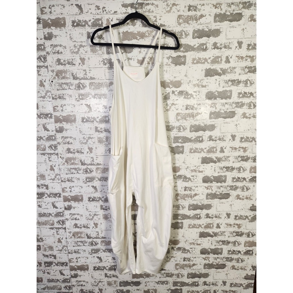 FP MOVEMENT Hot Shot  Jumpsuit Medium White Comfy Casual Boho Beach